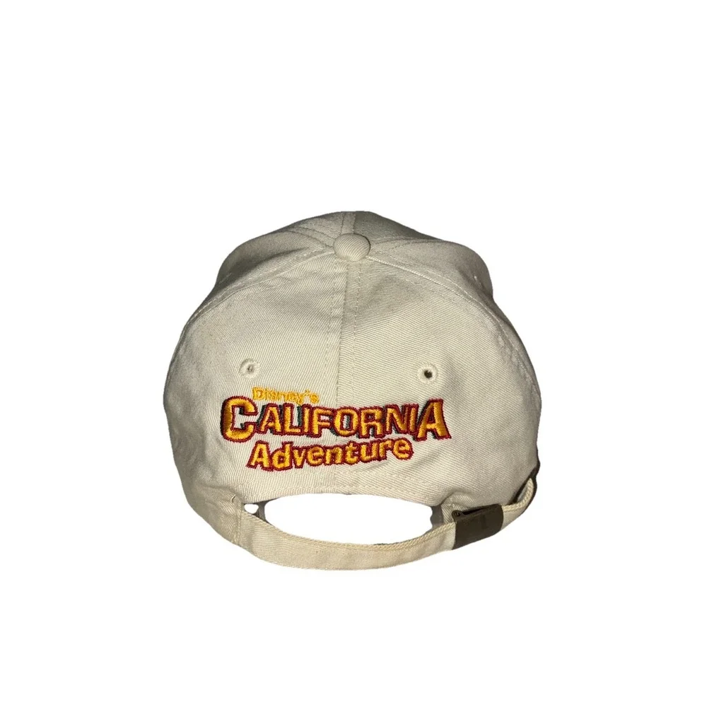 Disneyland California Adventure Hat Youth Beige Mickey Mouse Hiking Cap‎ Vtg 90s